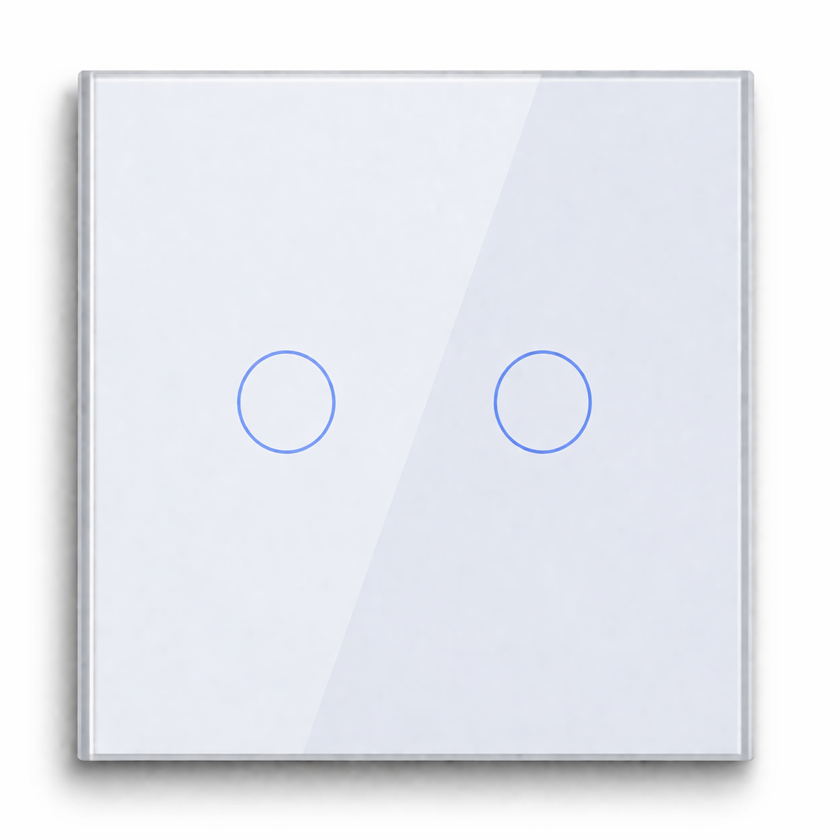 SL Deco Luxe Touch Lichtschakelaar - Glazen - 2 Gangen – Wit Design