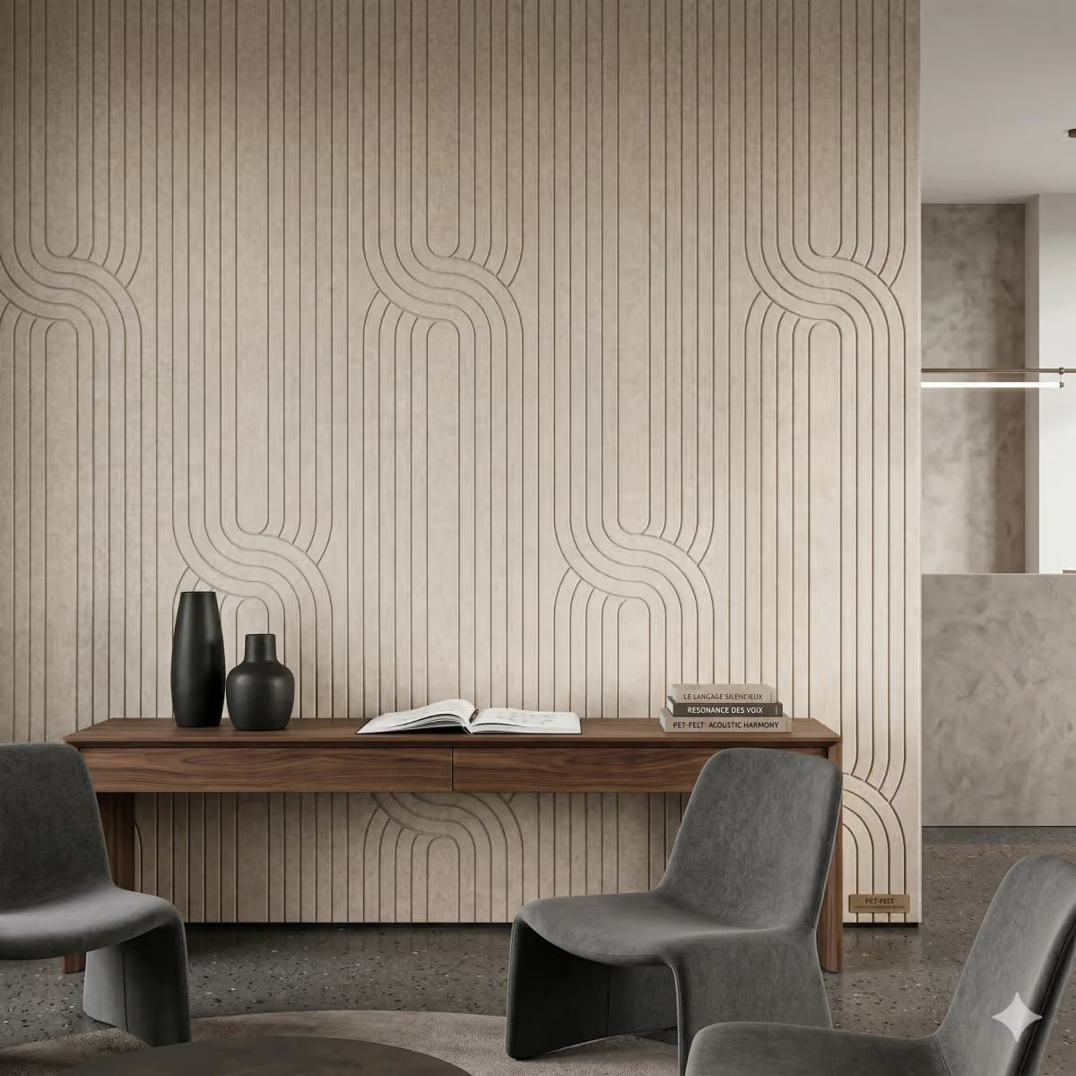 #V1 Vilt Wandpaneel - Cappuccino 280x122 – foto 3