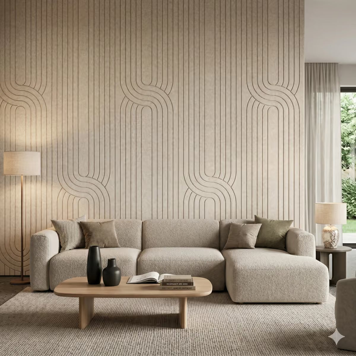 #V1 Vilt Wandpaneel - Cappuccino 280x122 – foto 2