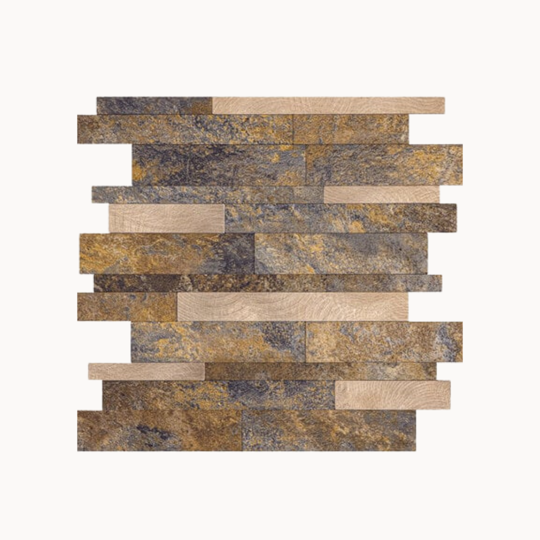 Zelfklevend mozaïek - Taupe Natuursteen Wildverband