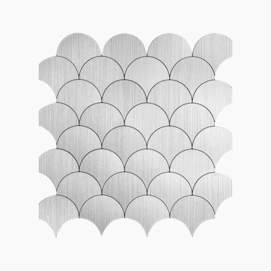 Zelfklevend mozaïek - Zilver Schelpjes