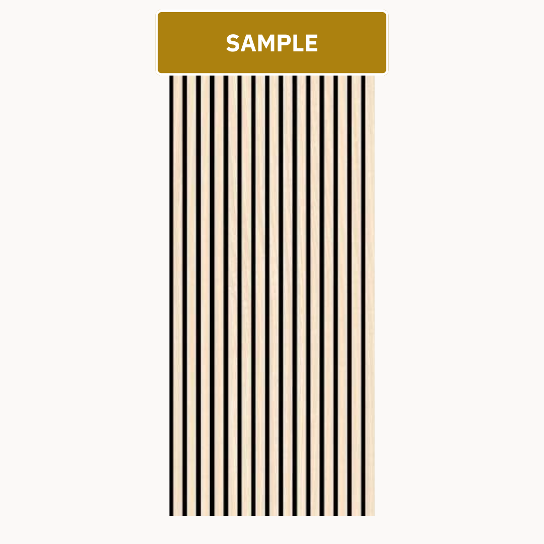 SAMPLE EIKEN NATUURLIJK - Akoestische Panelen Hout Natuur Eiken Met Zwart Vilt