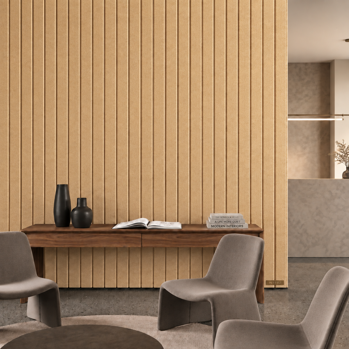 #V3 Vilt Wandpaneel - Caramel Beige 280x122 – foto 3