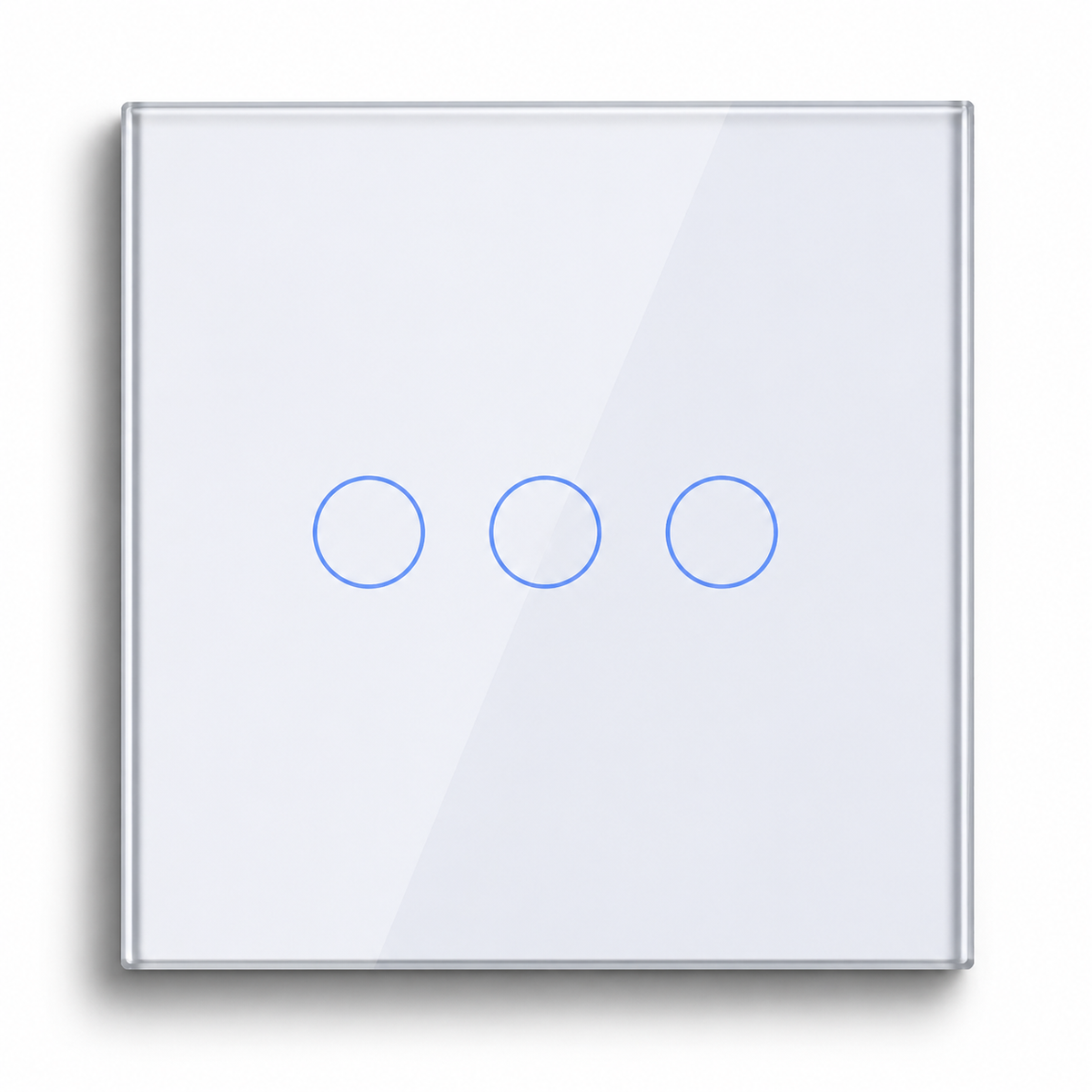 SL Deco Luxe Touch Lichtschakelaar - Glazen - 3 Gangen – Wit Design