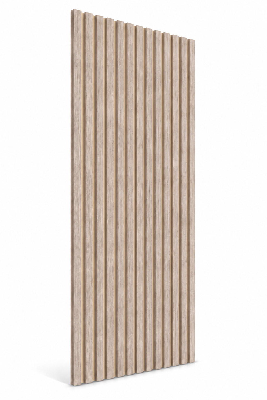 Akoestisch Wandpaneel - Licht Rosé Eiken - Beige vilt – 3-Zijdig Echt Houtfineer