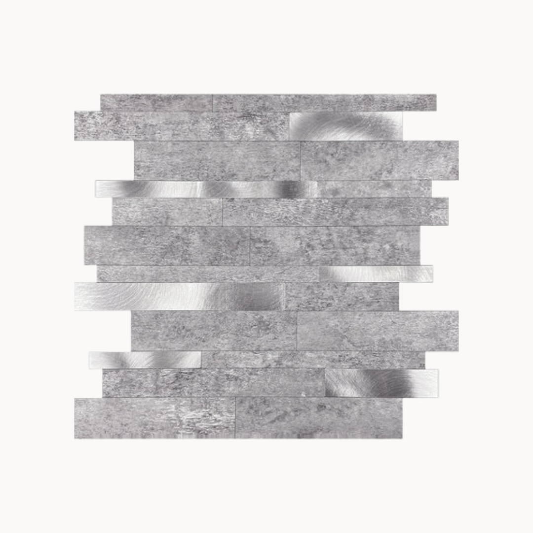 Zelfklevend mozaïek - Grijs/Zilver Natuursteen