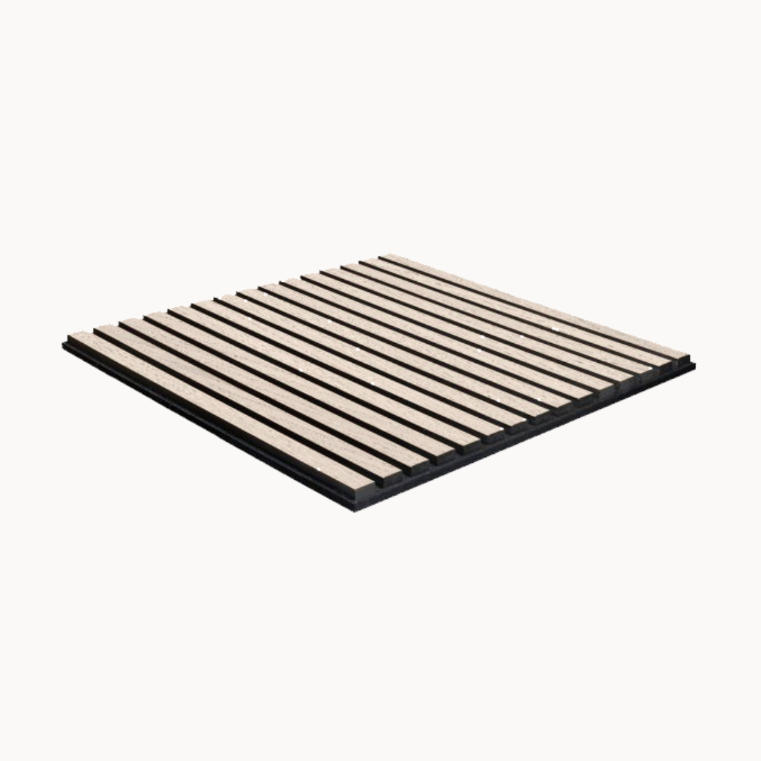 Akupaneel EIKEN akoestische wand panelen lattenwand met Vilt licht eiken