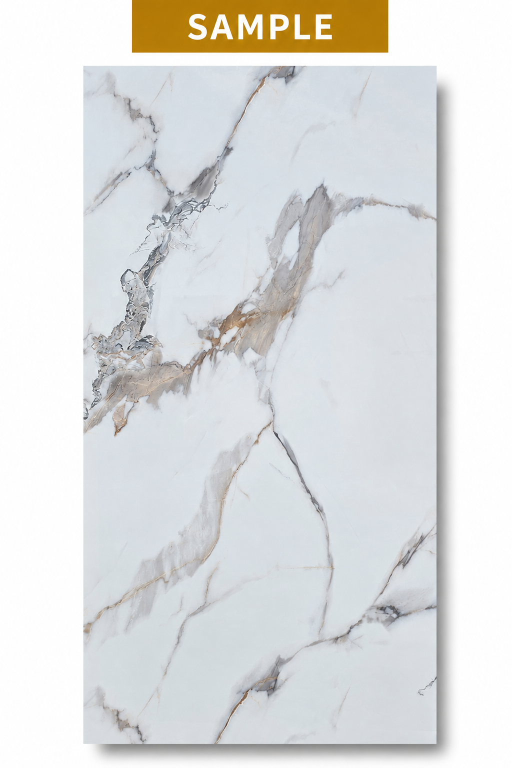Sample SPC Marmer Plaat Ultra Mat Calacatta Gold – 270x120cm 3mm